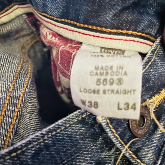 Levi’s 569 loose straight jeans men size 38/34 - Picture 5 of 7